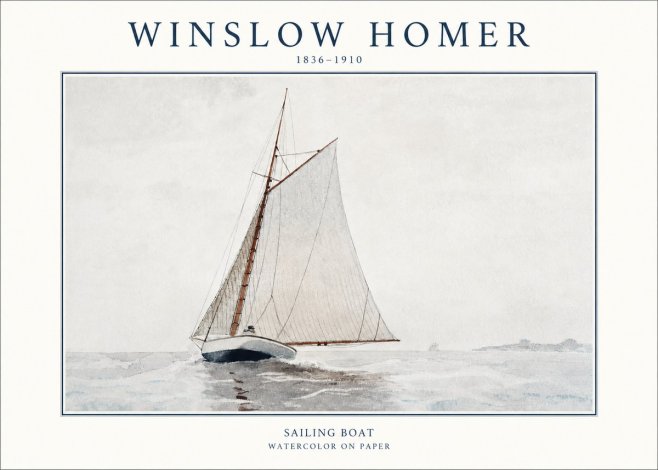 Winslow Homer Sailing Boat No1 - Juliste