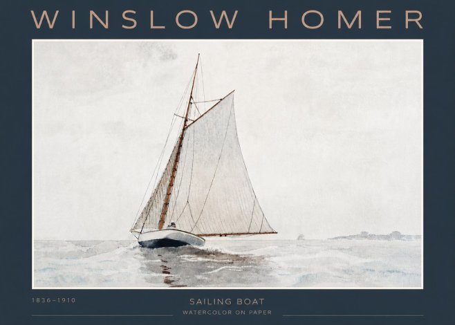 Winslow Homer Sailing Boat No3 - Juliste