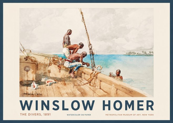 Winslow Homer The Divers (1891) No2 - Juliste