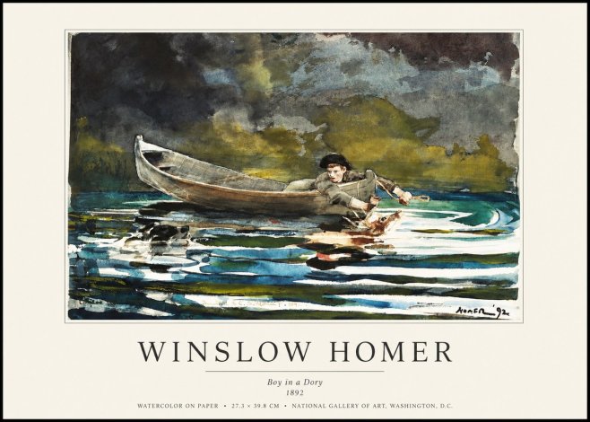 Winslow Homer Boy in a Dory No1 - Juliste