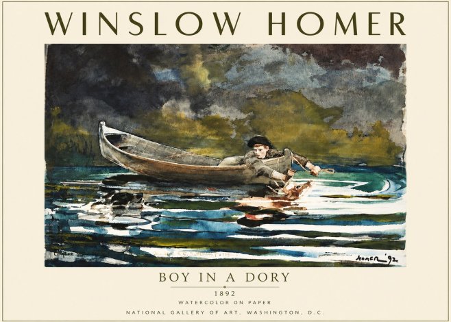 Winslow Homer Boy in a Dory No4 - Juliste