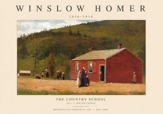 Winslow Homer The Country School No1 - Juliste