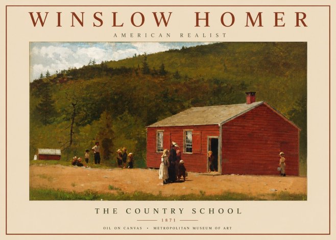 Winslow Homer The Country School No2 - Juliste