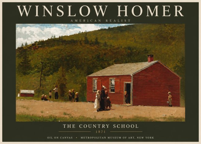 Winslow Homer The Country School No3 - Juliste
