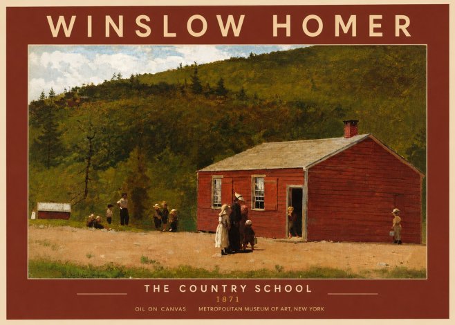 Winslow Homer The Country School No4 - Juliste