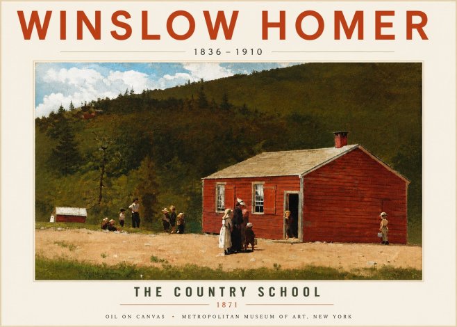 Winslow Homer The Country School No5 - Juliste