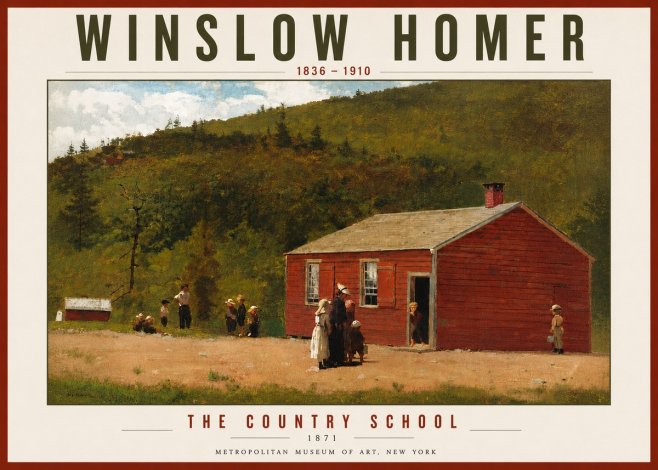 Winslow Homer The Country School No6 - Juliste