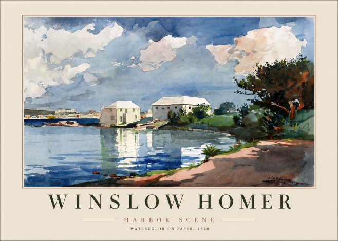 Winslow Homer Harbor Scene No3 - Juliste