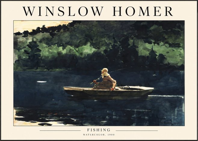 Winslow Homer Fishing No3 - Juliste