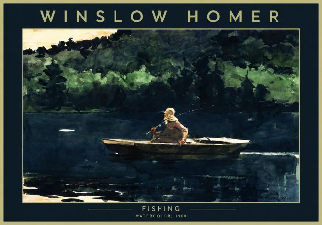 Winslow Homer Fishing No4 - Juliste