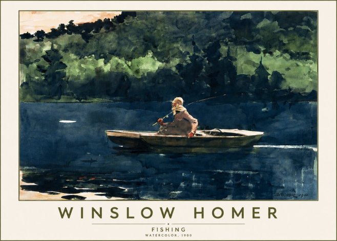 Winslow Homer Fishing No5 - Juliste