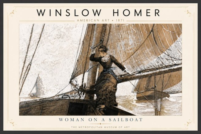 Winslow Homer Woman on a Sailboat No6 - Juliste
