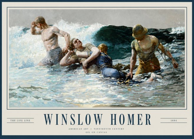 Winslow Homer The Life Line No2 - Juliste