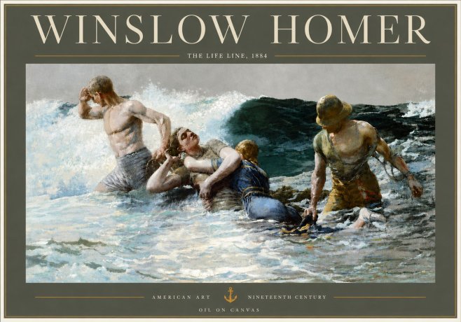Winslow Homer The Life Line No4 - Juliste