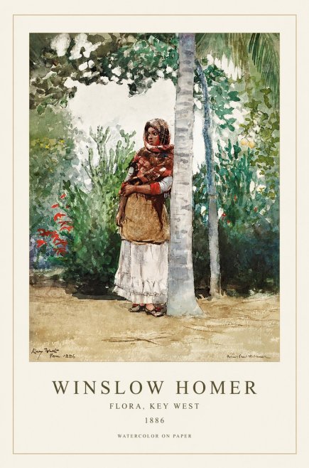 Winslow Homer Flora, Key West No1 - Juliste