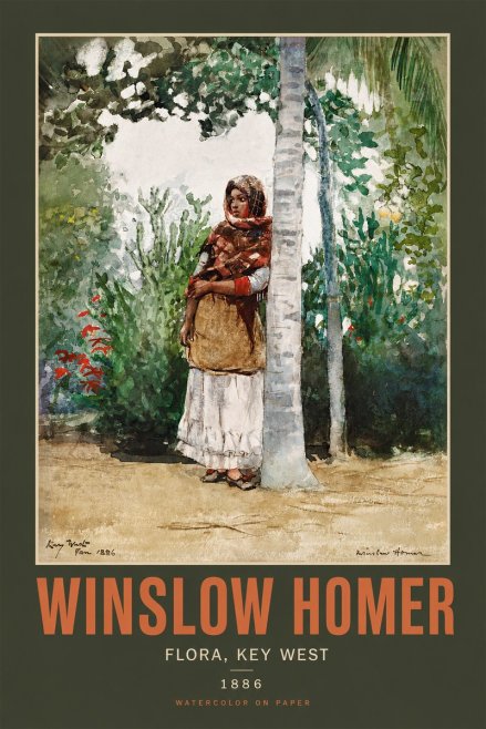 Winslow Homer Flora, Key West No2 - Juliste