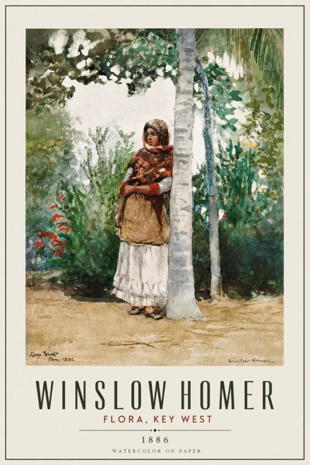 Winslow Homer Flora, Key West No5 - Juliste