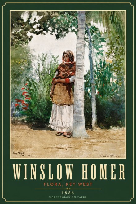 Winslow Homer Flora, Key West No6 - Juliste
