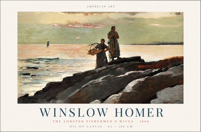 Winslow Homer The Lobster Fishermen's Wives No1 - Juliste