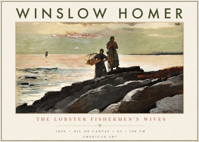Winslow Homer The Lobster Fishermen's Wives No2 - Juliste