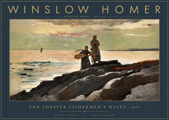 Winslow Homer The Lobster Fishermen's Wives No3 - Juliste