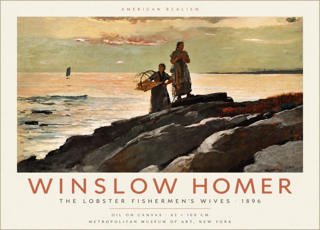 Winslow Homer The Lobster Fishermen's Wives No4 - Juliste