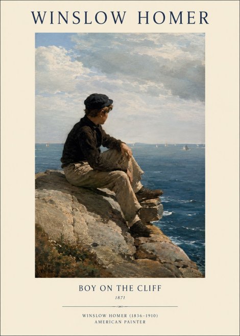 Winslow Homer Boy on the Cliff No1 - Juliste