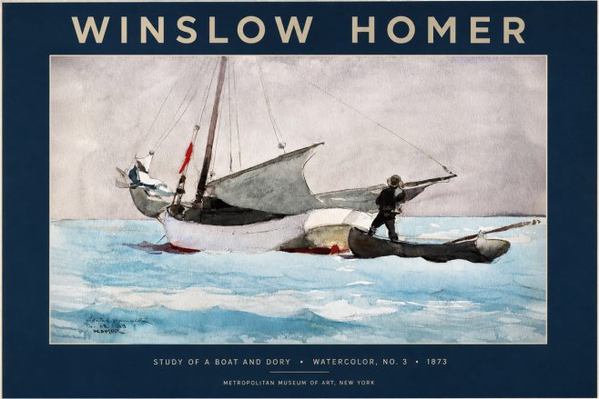 Winslow Homer Study of a Boat and Dory Watercolor, No. 3 No2 - Juliste