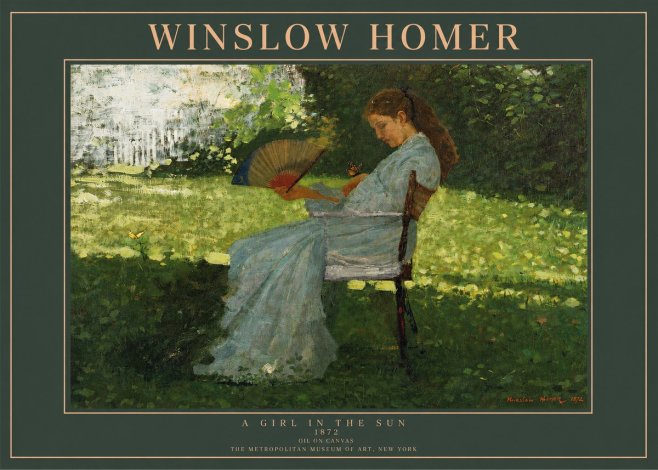 Winslow Homer A Girl in the Sun No2 - Juliste