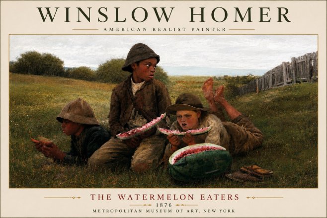 Winslow Homer The Watermelon Eaters No4 - Juliste