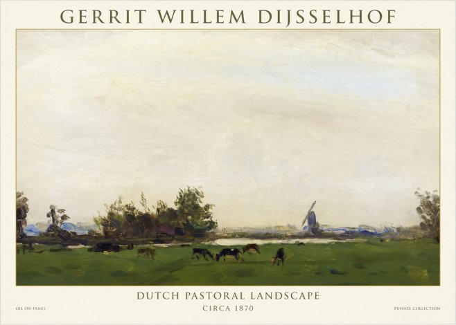 Gerrit Willem Dijsselhof Dutch Pastoral Landscape No1 - Juliste