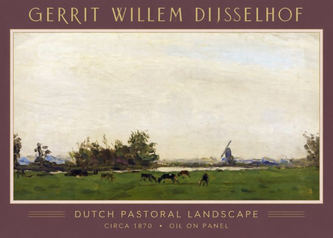 Gerrit Willem Dijsselhof Dutch Pastoral Landscape No4 - Juliste