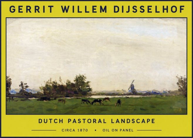 Gerrit Willem Dijsselhof Dutch Pastoral Landscape No5 - Juliste