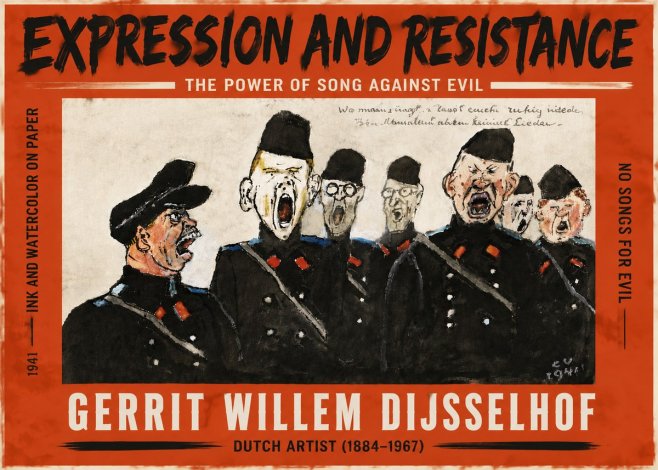 Gerrit Willem Dijsselhof Where Men Sing, There You May Rest in Peace; Evil People Have No Songs. No6 - Juliste
