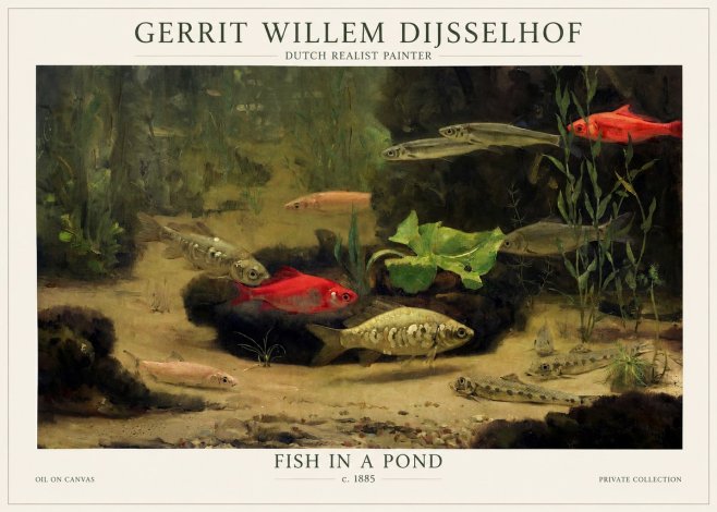 Gerrit Willem Dijsselhof Underwater Study of Freshwater Fish No6 - Juliste