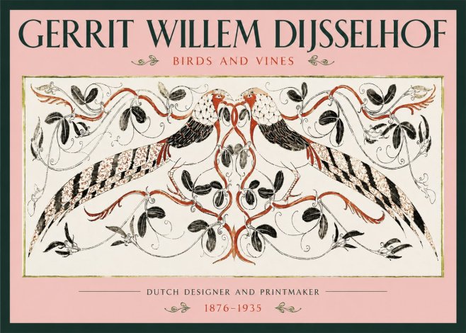 Gerrit Willem Dijsselhof Ornamental Design with Birds and Foliage No3 - Juliste