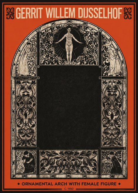 Gerrit Willem Dijsselhof Ornamental Composition - Design for a Printed Panel No3 - Juliste