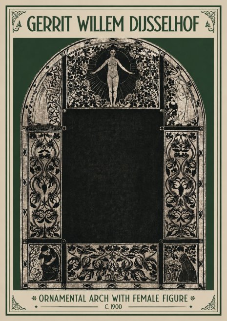 Gerrit Willem Dijsselhof Ornamental Composition - Design for a Printed Panel No4 - Juliste
