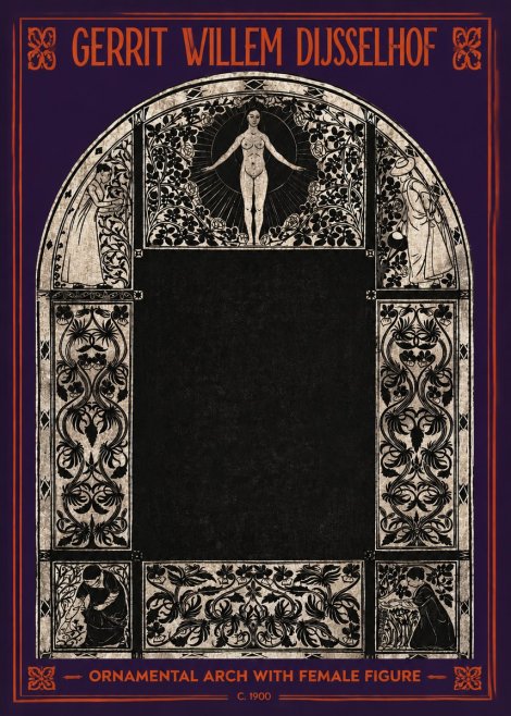Gerrit Willem Dijsselhof Ornamental Composition - Design for a Printed Panel No5 - Juliste
