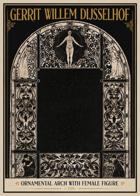 Gerrit Willem Dijsselhof Ornamental Composition - Design for a Printed Panel No6 - Juliste