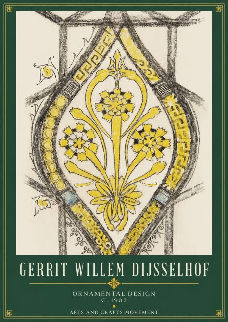 Gerrit Willem Dijsselhof Ornamental Design No3 - Juliste