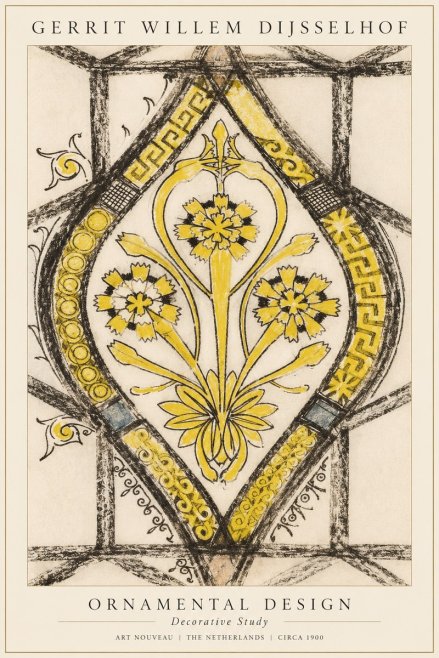 Gerrit Willem Dijsselhof Ornamental Design No5 - Juliste
