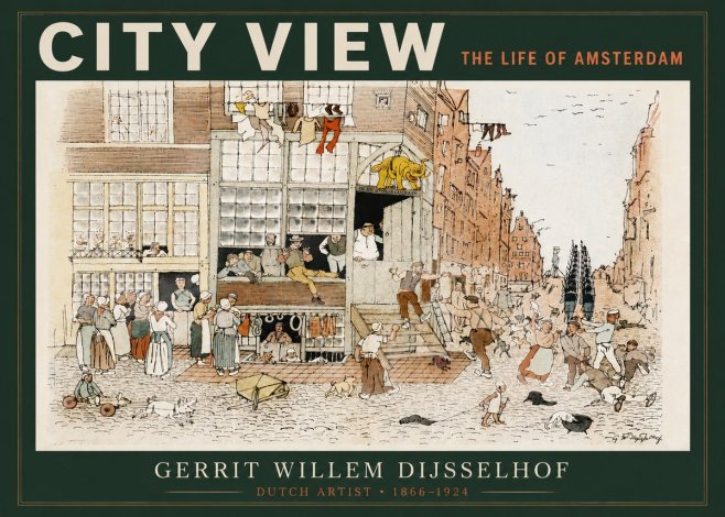 Gerrit Willem Dijsselhof Street Scene in Amsterdam No4 - Juliste