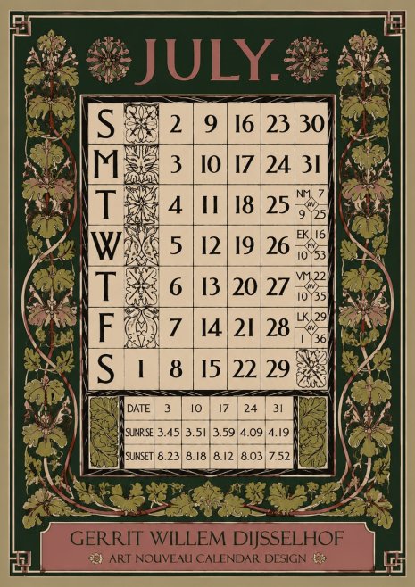 Gerrit Willem Dijsselhof July. No3 - Juliste