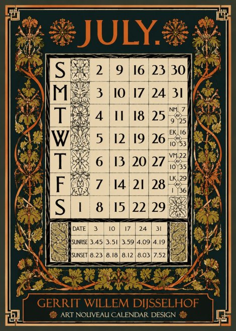 Gerrit Willem Dijsselhof July. No5 - Juliste