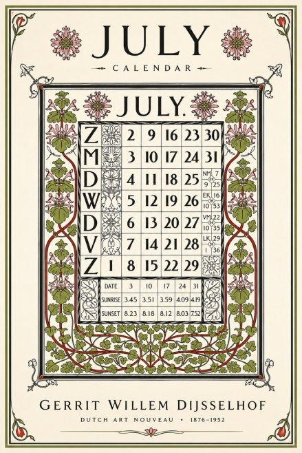 Gerrit Willem Dijsselhof July. No6 - Juliste