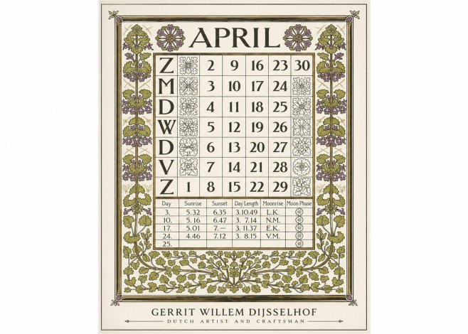 Gerrit Willem Dijsselhof April No1 - Juliste