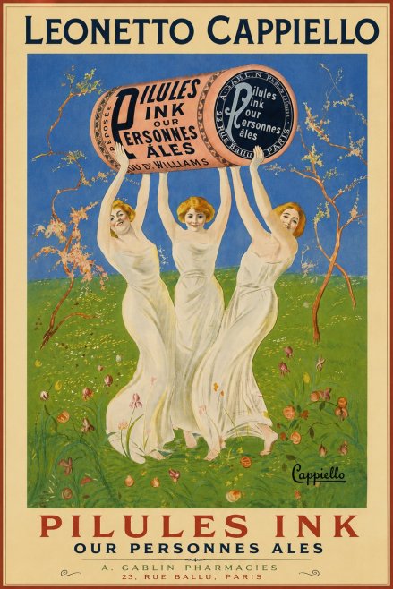 Leonetto Cappiello Pilules Ink Our Personnes Ales No4 - Juliste