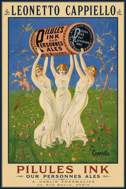 Leonetto Cappiello Pilules Ink Our Personnes Ales No5 - Juliste