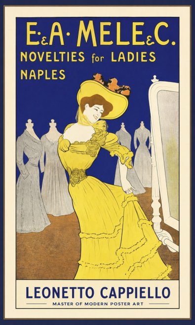 Leonetto Cappiello E.&a. Mele & C. Novelties for Ladies Naples No1 - Juliste